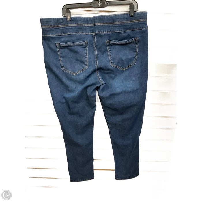 Jeans Straight By Relativity In Blue Denim, Size: 18
