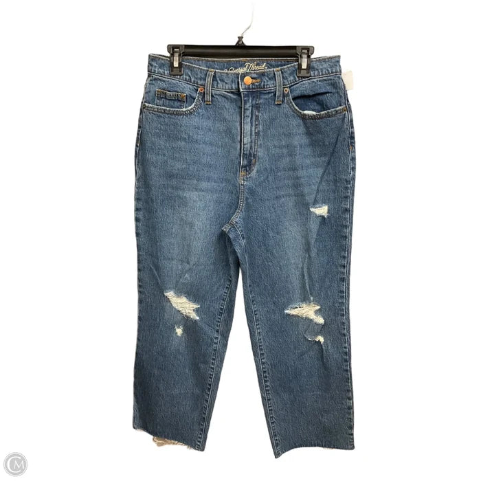 Jeans Straight By Universal Thread In Blue Denim, Size: 12