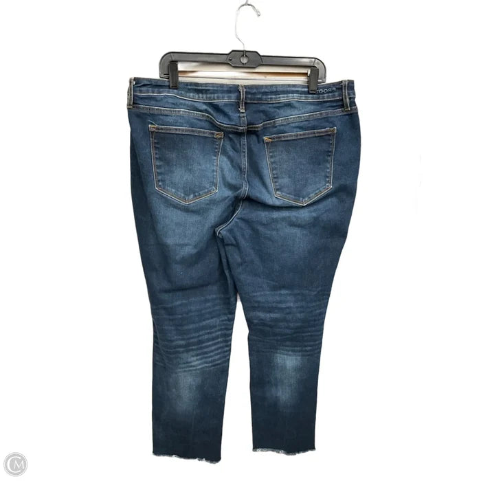 Jeans Straight By Vigoss In Blue Denim, Size: 18