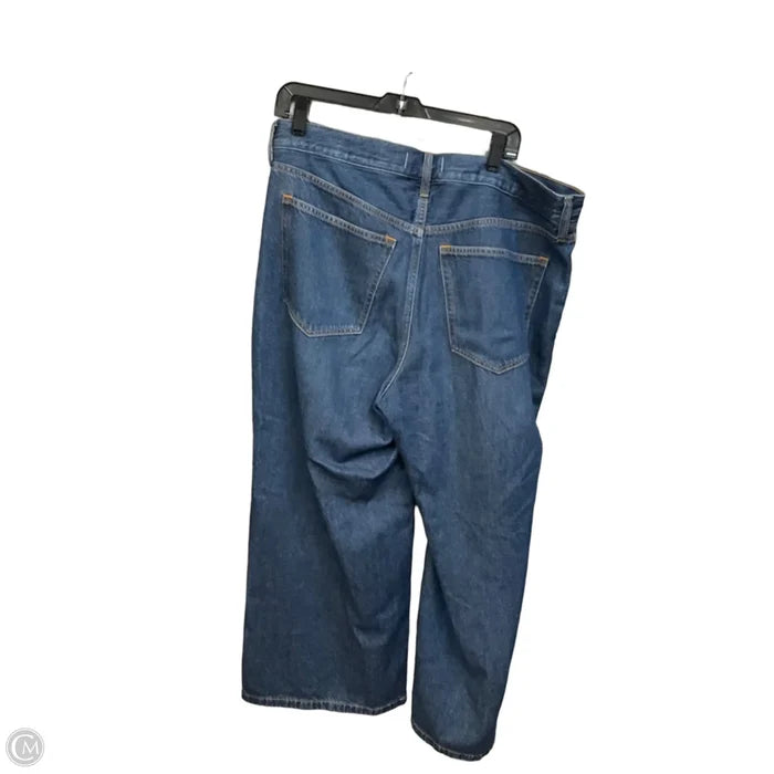 Jeans Wide Leg By Abercrombie And Fitch In Blue Denim, Size: 14