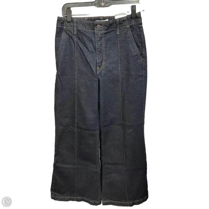 Jeans Wide Leg By Banana Republic In Blue Denim, Size: 4
