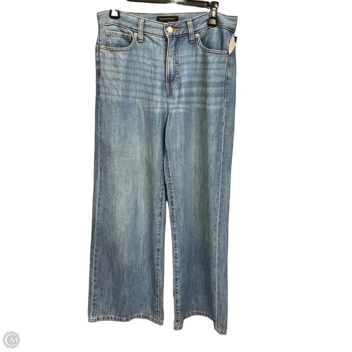 Jeans Wide Leg By Banana Republic In Blue Denim, Size: 6