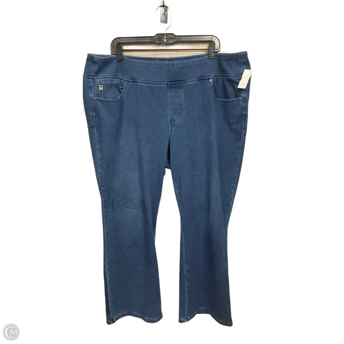 Jeans Wide Leg By Belle By Kim Gravel In Blue Denim, Size: 22