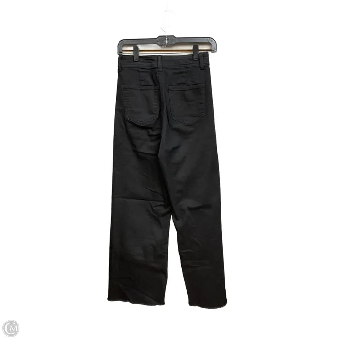 Jeans Wide Leg By Clothes Mentor In Black Denim, Size: 4