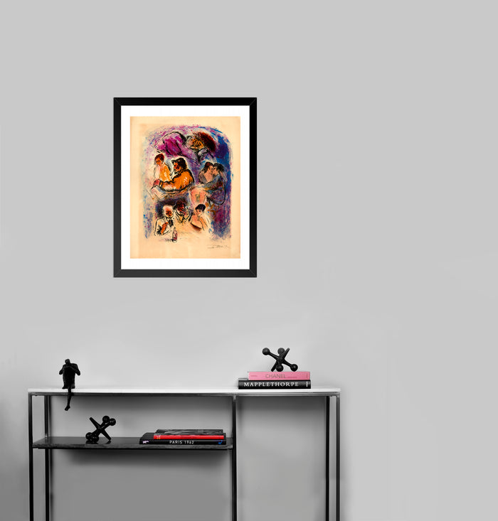 Judaica by Ira Moskowitz - Mourlot Editions - Fine_Art - Poster - Lithograph - Wall Art - Vintage - Prints - Original