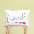Just Lovely City And State Pillow