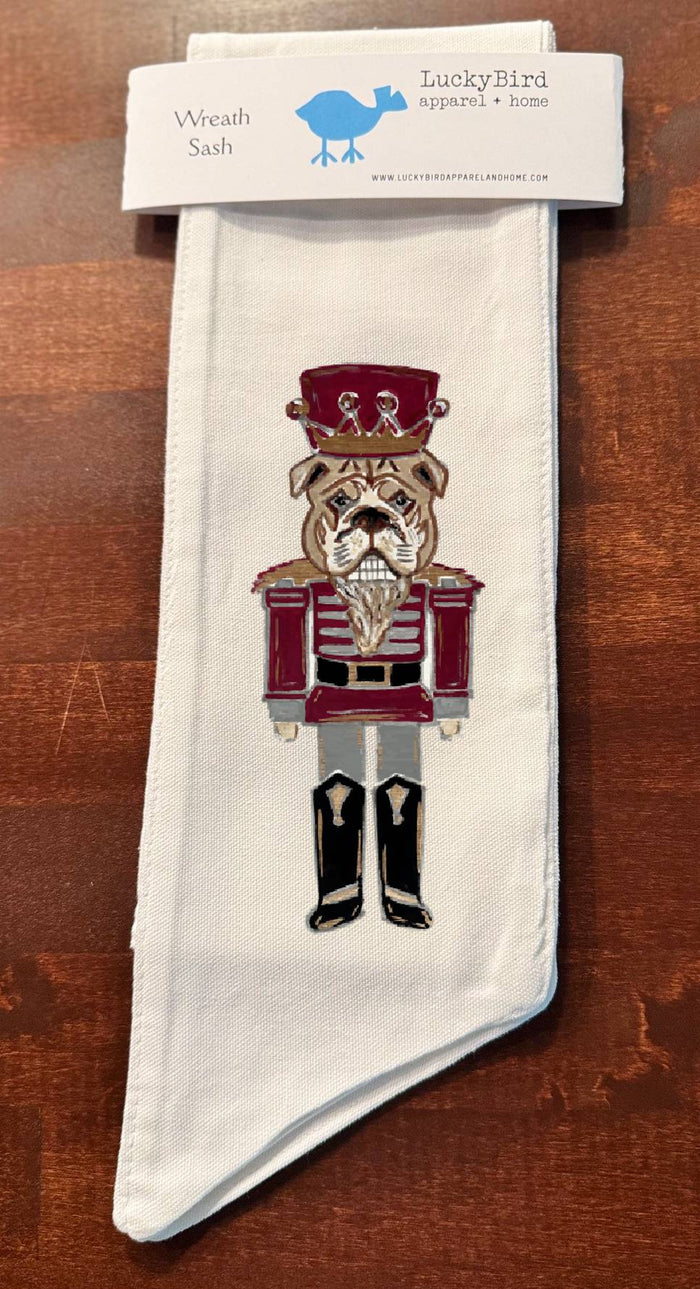 Kathryn Bulldog Nutcracker Maroon Sash