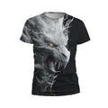 Kids Ancient White Dragon Print Athletic T-Shirt