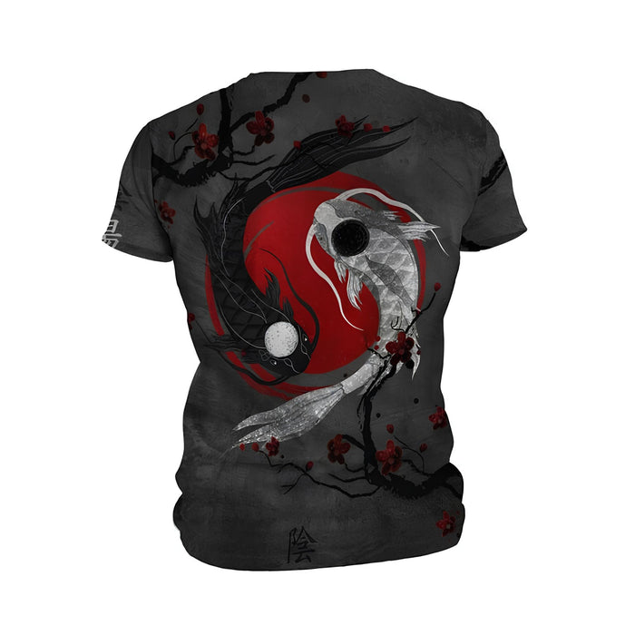 Kids Yin and Yang Japanese Motif Athletic T-Shirt