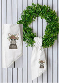 Kristie Gray Bunny With Flowers Sash