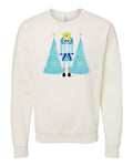 LAURA BLUE NUTCRACKER CREW NECK SWEATSHIRT