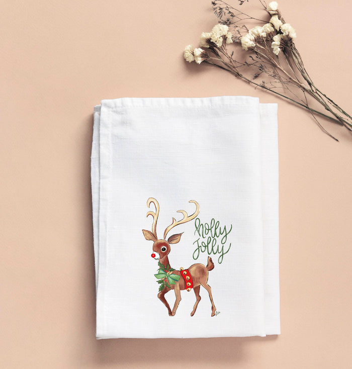 Laura Deer Tea Towel