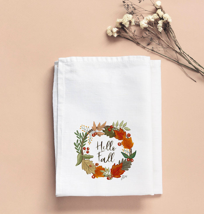 Laura Hello Fall Tea Towel