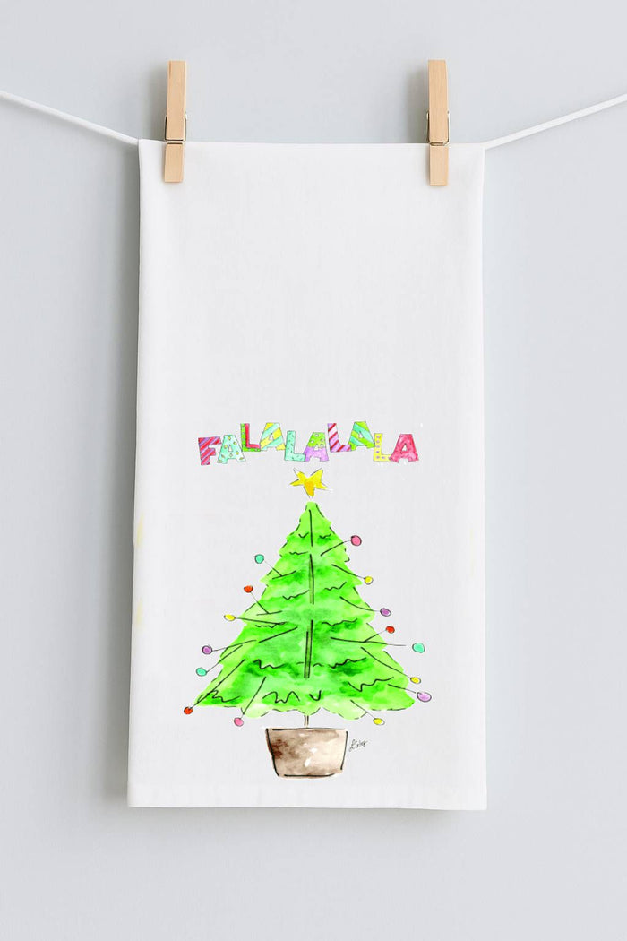 Lauraâ Potted Tree Tea Towel