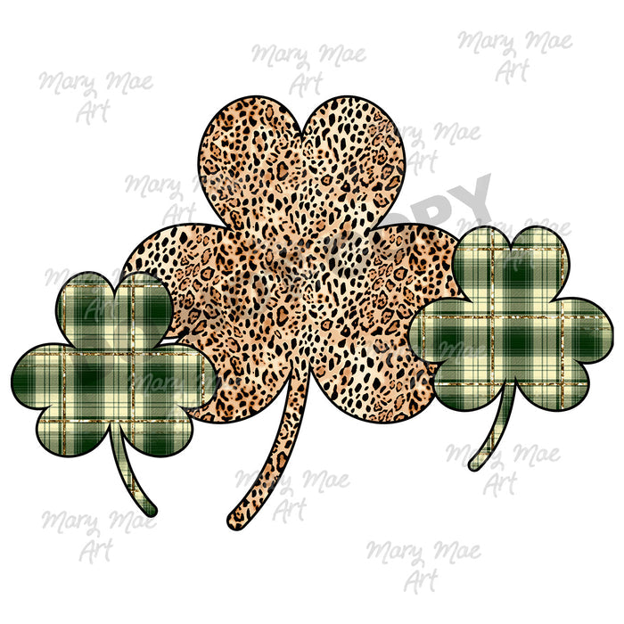 Leopard Clover - Sublimation png file/Digital Download
