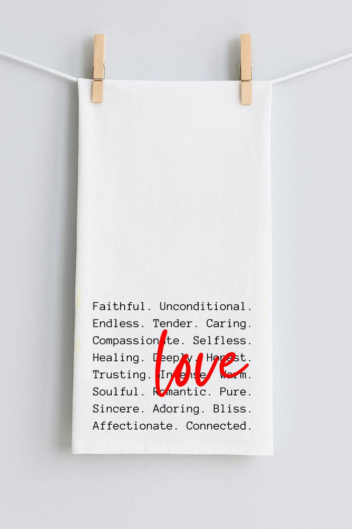 Love Words Tea Towel