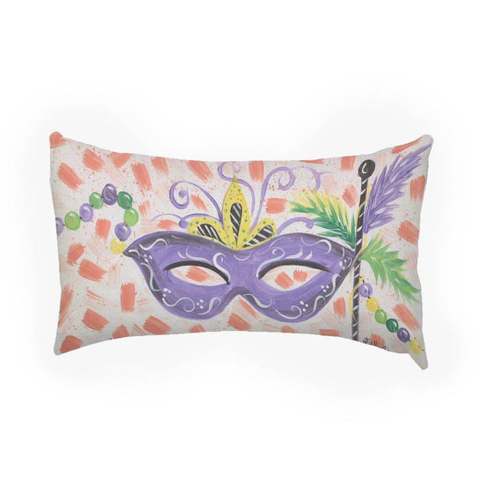 Mardi Gras Mask 14 x 20 Pillow