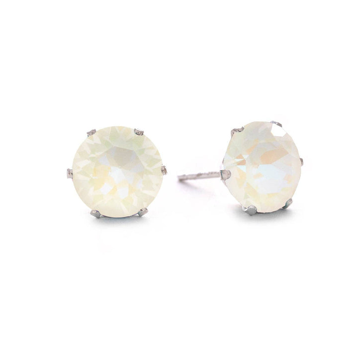 Marshmallow Mini Bling Sterling Silver Stud Earrings