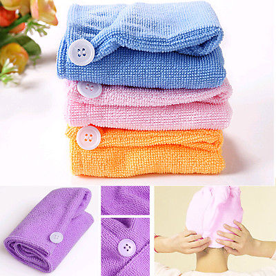 Microfiber Hair Wrap Towel Drying Bath Spa Head Cap Turban Wrap Twist Dry Shower - 64 Corp