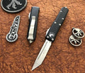 Microtech 233-5 UTX-85 T/E Black Satin Blade Partially Serrated - NORTH RIVER OUTDOORS