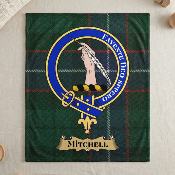 Mitchell Family Crest close view of the printed crest