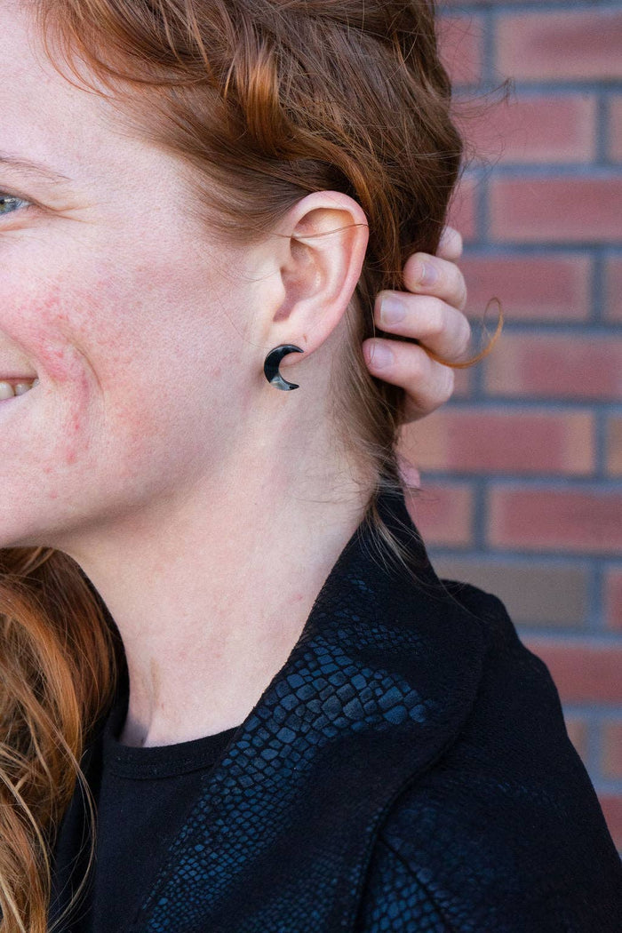 Moon Stud Earrings