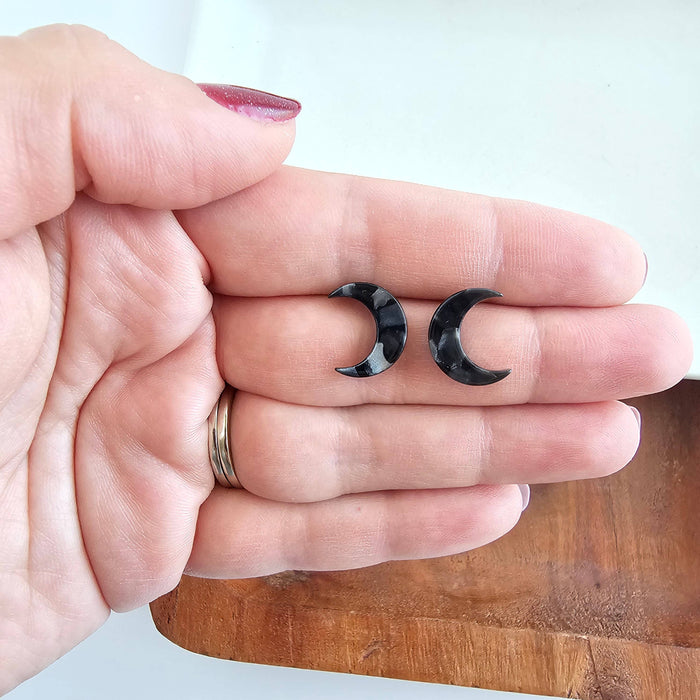 Moon Stud Earrings