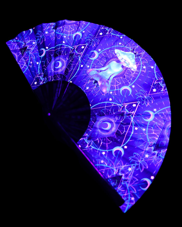 Mushroom Astrology Hand Fan