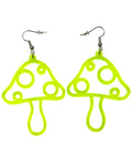 Mushroom Cutout Earrings, Dangle Earrings, - One Stop Rave