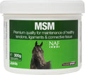 NAF MSM supplement powder tub, 300g of pure methyl sulphonyl methane for horses