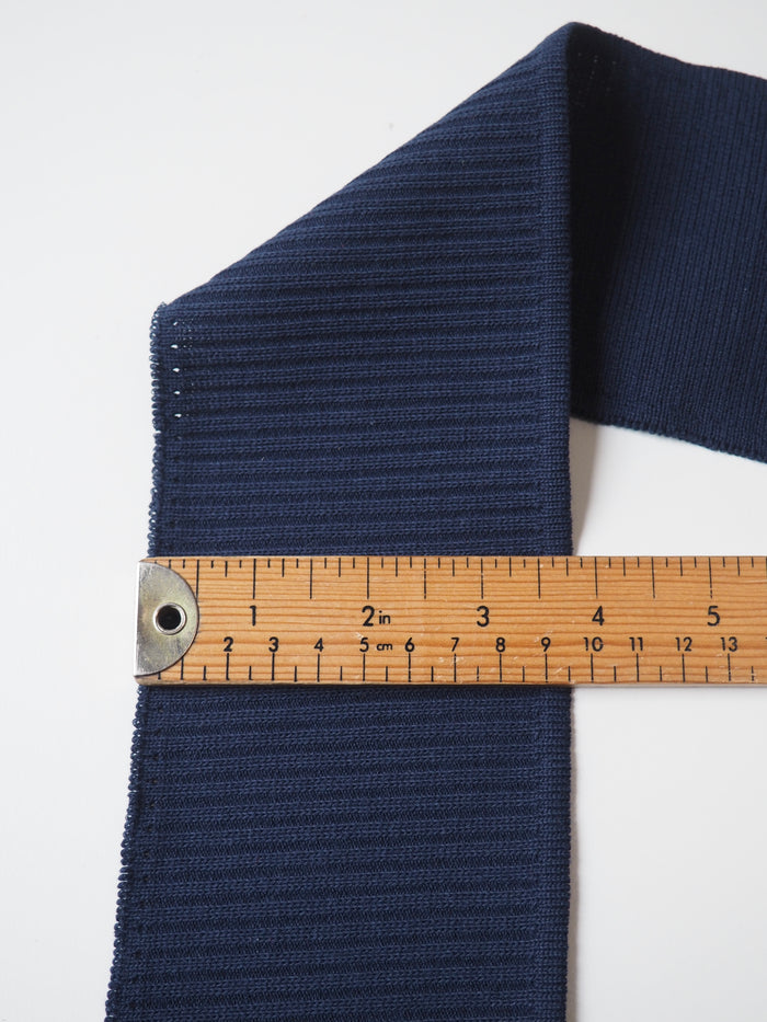 Navy Cotton Ribbed Cuff 9cm