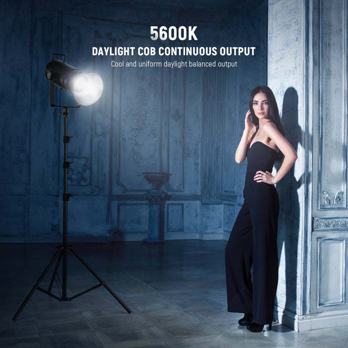 5600K cool daylight and CRI97+/TLCI97+ ensure accurate color reproduction.