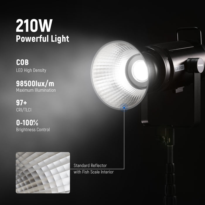 Specifications of the NEEWER CB200 210W LED Video Light