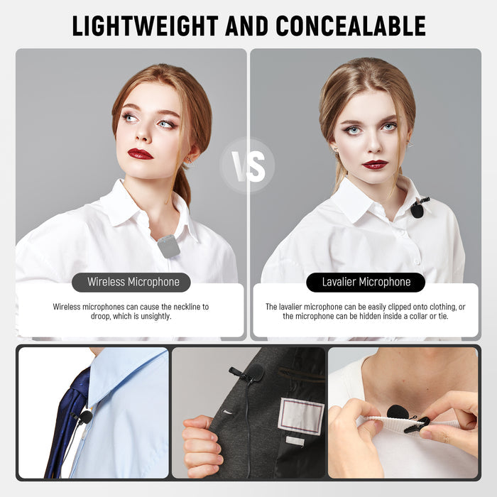 NEEWER CM5 Wired Lavalier Lapel Microphone is convenient for multipurpose.