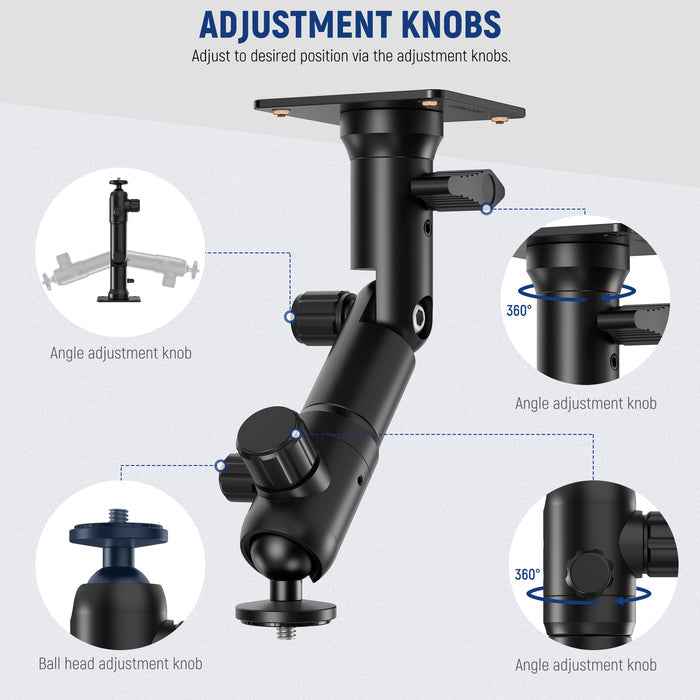 NEEWER ST-WM3 Wall Mounting Bracket features adjustment knobs.