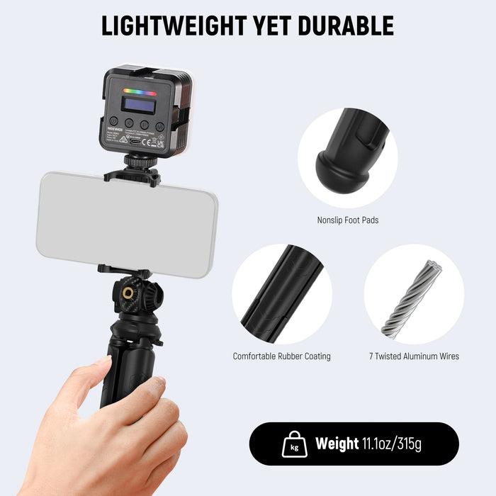 NEEWER TP35 Flexible Mini Tripod is lightweight yet durable.