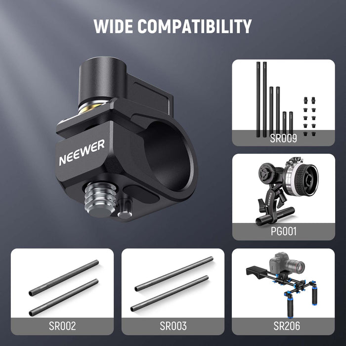 NEEWER UA052/UA053 Single LWS 15mm Rod Clamp
