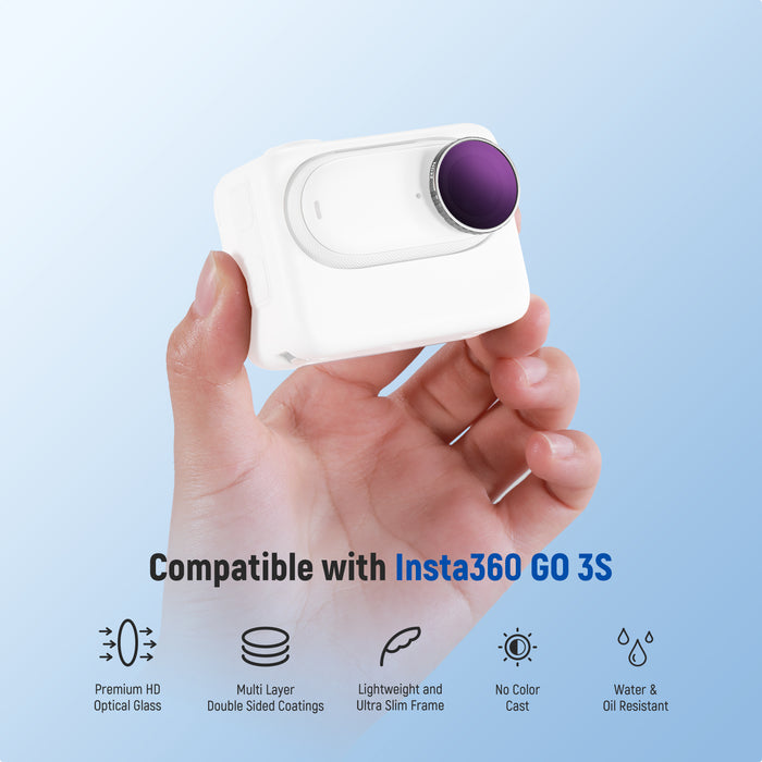 This lens filter set is compatible with the Insta360 GO 3S.