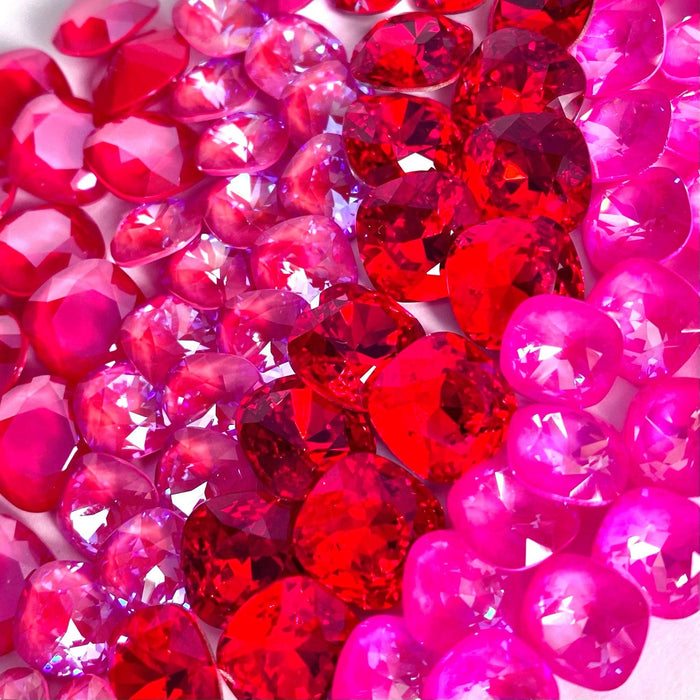 Neon Pink Mini Bling Sterling Silver Stud Earrings