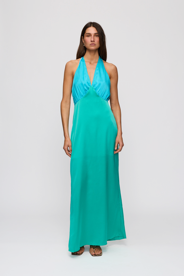 Oahu Slip Dress - Aquamarine