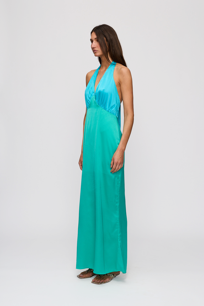 Oahu Slip Dress - Aquamarine