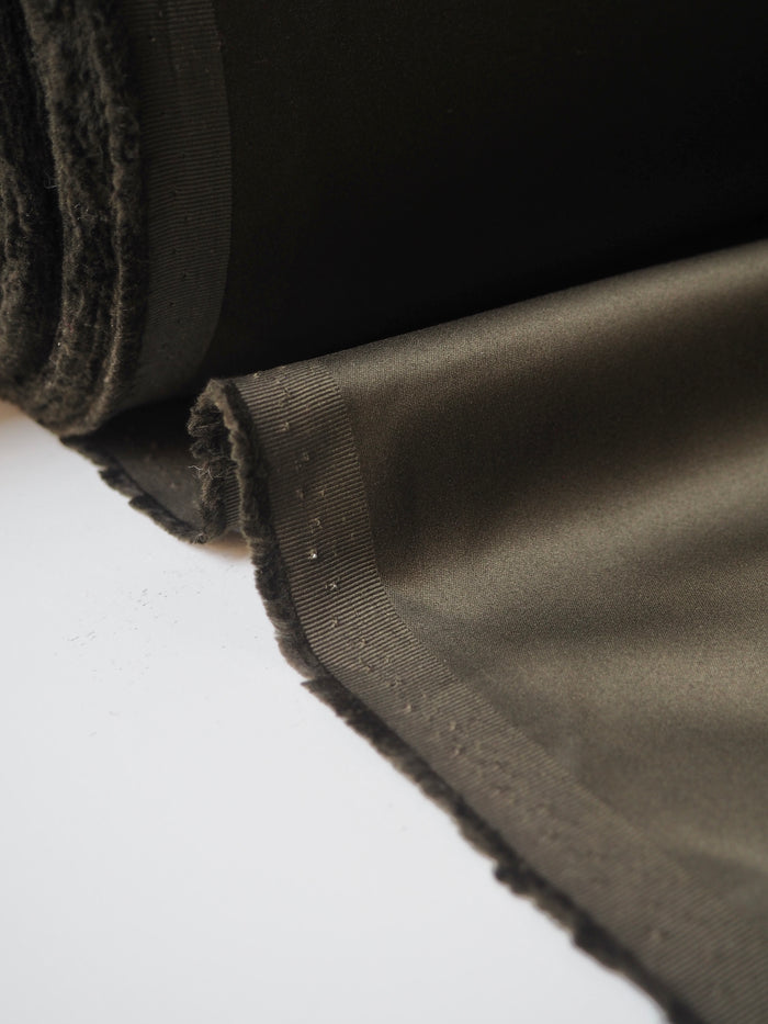 Olive Green Cotton Satin