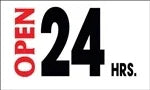 Open 24 Hours Pump Topper Sign - Fuel Station Insert - UnitedSign