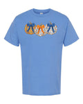 ORANGE & BLUE PATTERN PUMPKIN SHORT SLEEVE TSHIRT