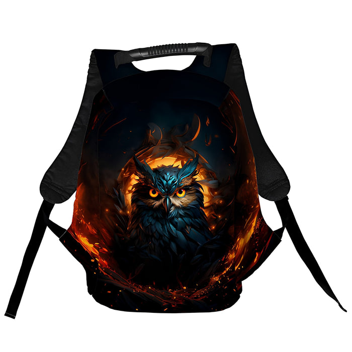Owl with Fire Anti-Theft Laptop Backpack – Urban Travel Bag