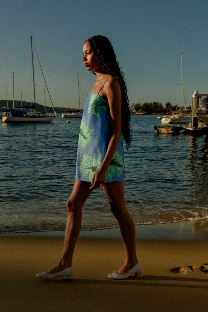 Palma Mini Dress - Cornflower