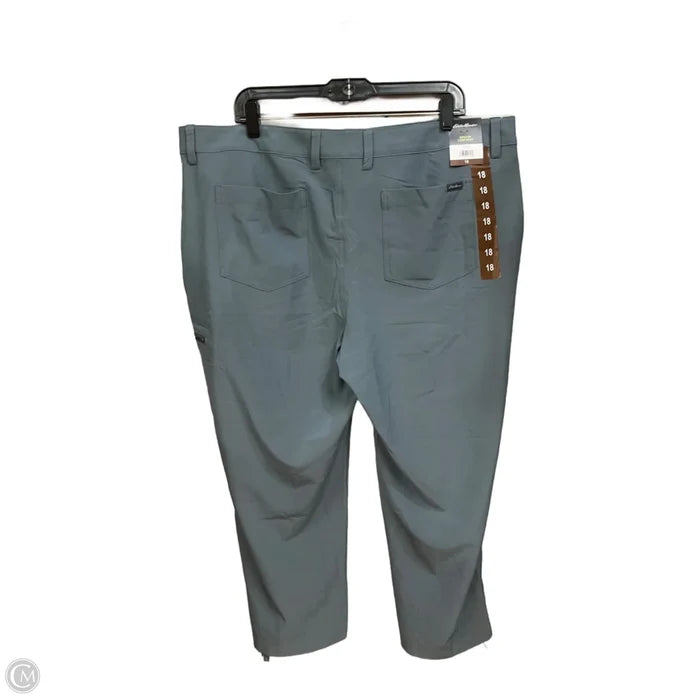 Pants Cropped By Eddie Bauer In Blue, Size: 18