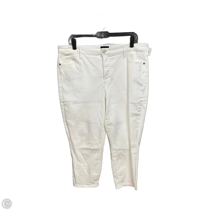 Pants Cropped By Talbots In White, Size: 16