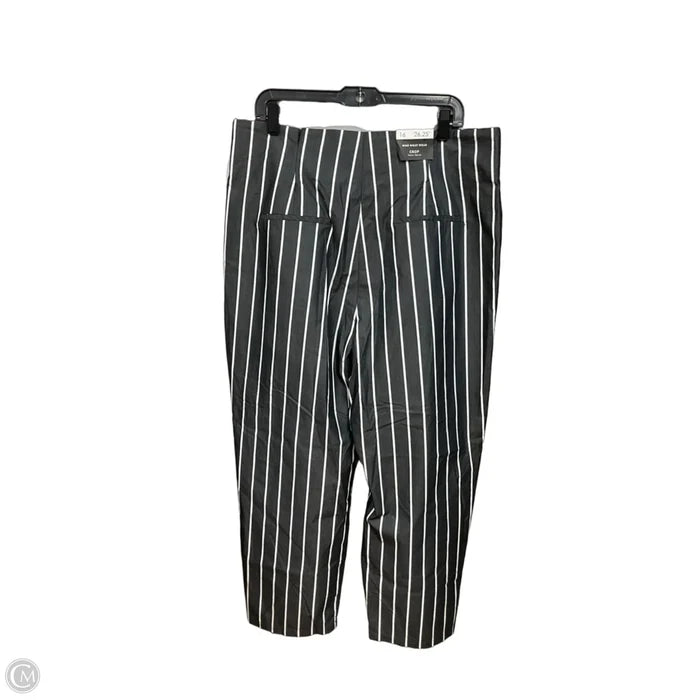 Pants Cropped By Who What Wear In Striped Pattern, Size: 16