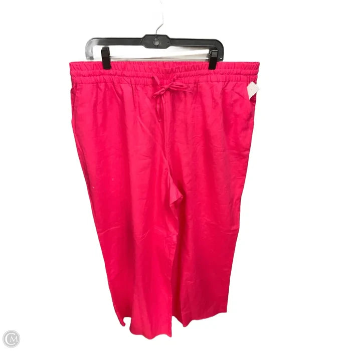 Pants Linen By Express In Pink, Size: 14